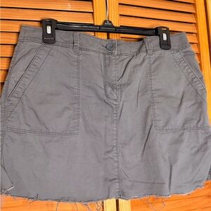 Loft size 6 Gray Denim Mini Skirt